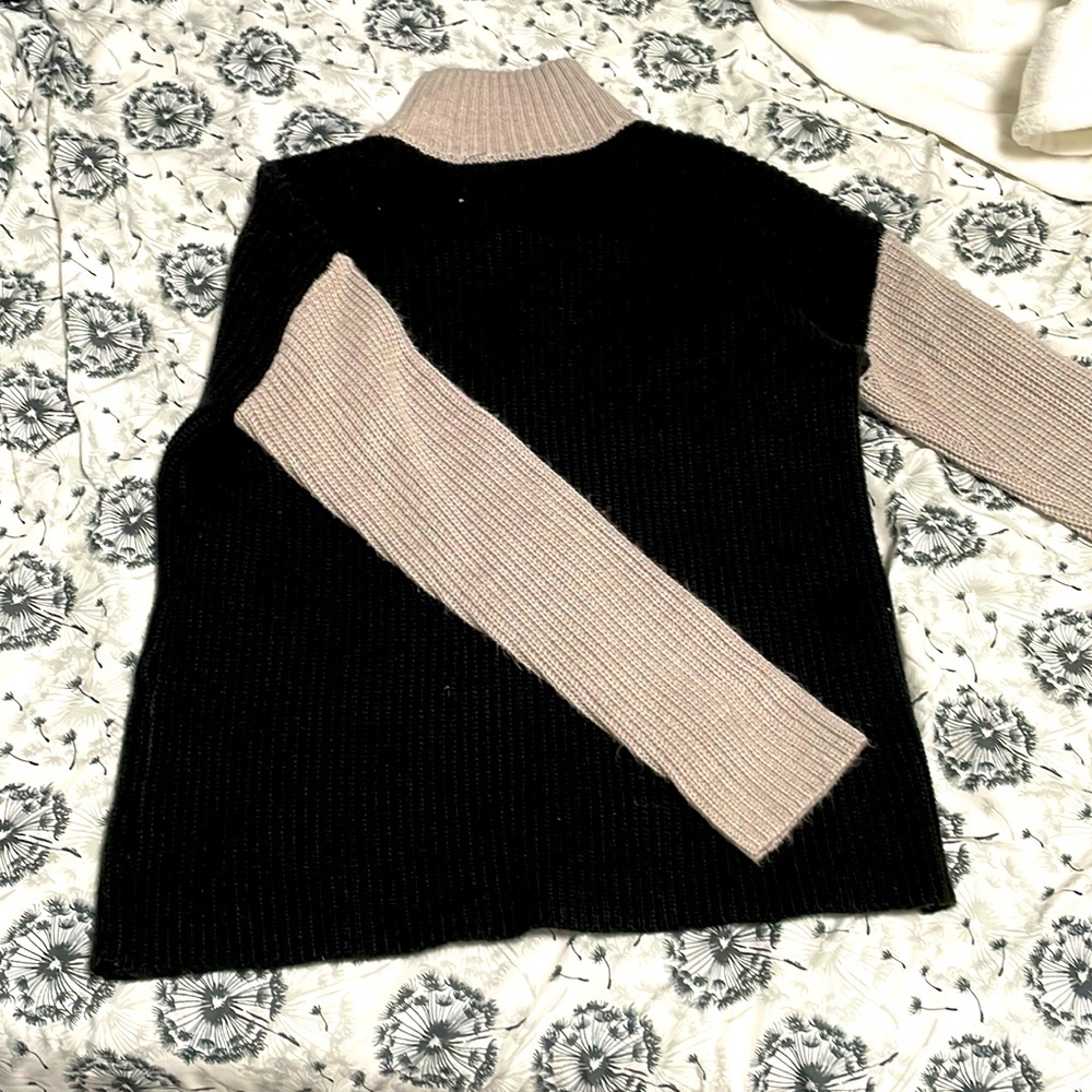 Brown and black crew neck